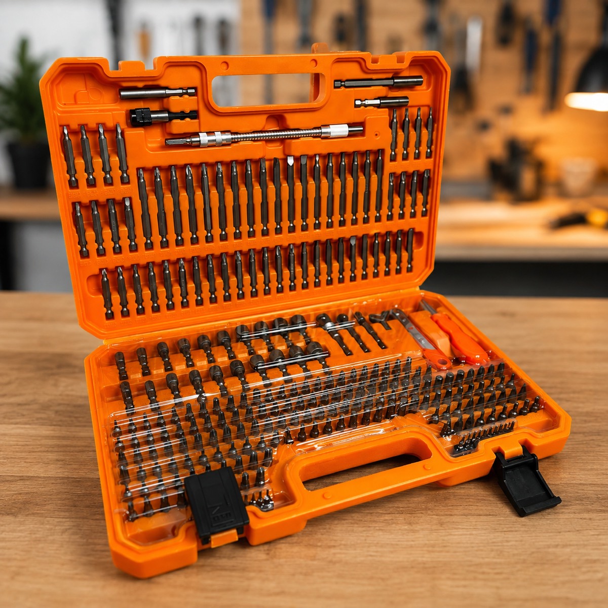 Набір біт і насадок Amartisan з тріскачкою та подовжувачами 258 предметів у кейсі — фото 1