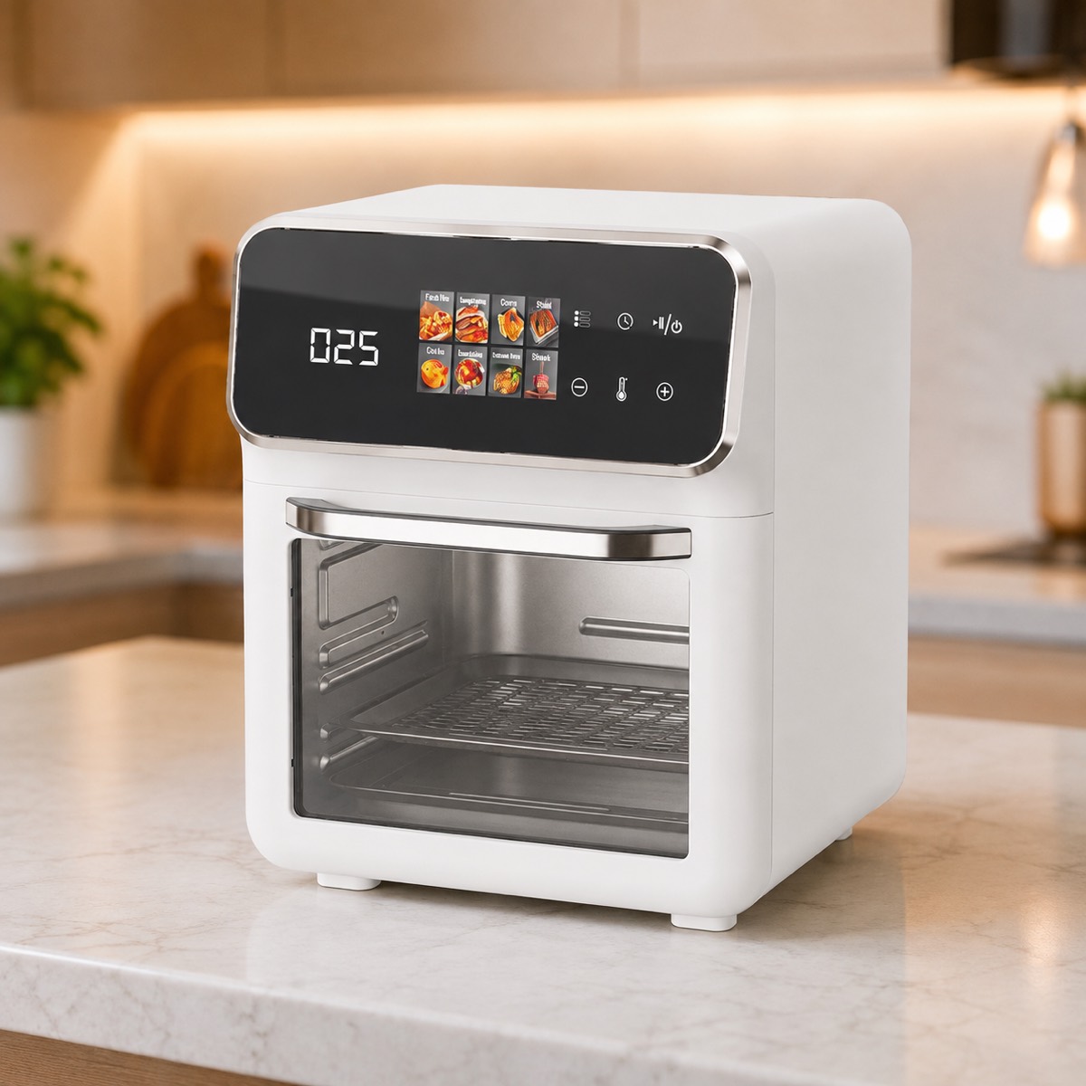 Біла Електрична мультипіч Top Kitchen TK-00244 12л / Аерогриль з сенсорним керуванням 2400 Вт 10 програм — фото 1