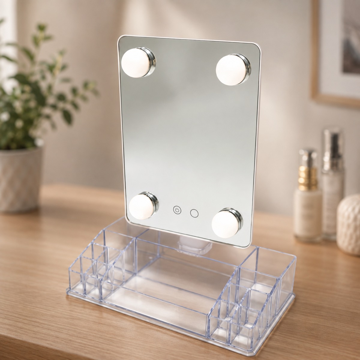 Дзеркало-органайзер з LED підсвічуванням / Дзеркало Cosmetic Mirror CY020-036 — фото 1